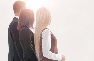 yan görünümü. iş takım ileriye baktığımızda. tam büyüme içinde fotoğraf