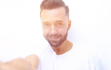 closeup.Happy genç adam