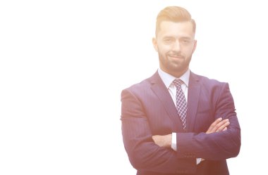 Tam gelişim. İş adamı kolları bağlandı