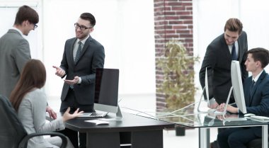 Yaratıcı yöneticileri ekip çalışma yeni projesi.