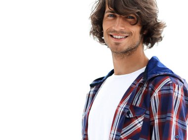 ekose gömlekli şık adam.