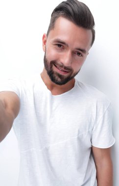 closeup.Happy genç adam