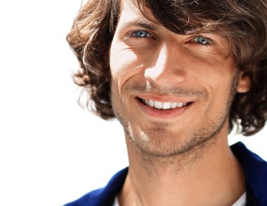 portre. şık bir ekose gömlekli adam. yakın çekim.