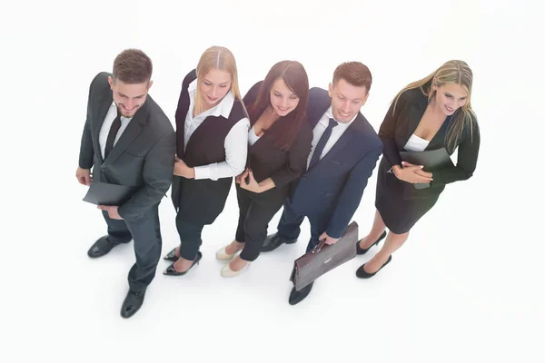 Equipe de negócios view.confident inferior olhando para a câmera . — Fotografia de Stock