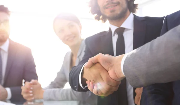 Background image of handshake of business partners — Stock Photo, Image