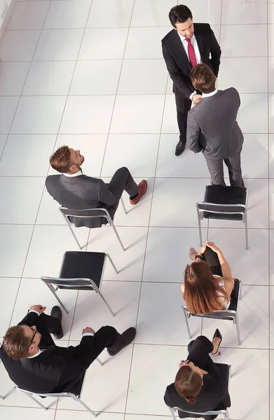 Gente de negocios en una conferencia, vista superior — Foto de Stock