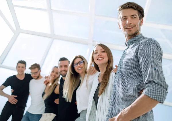 Creative business team standing in the new office — Stock Photo, Image