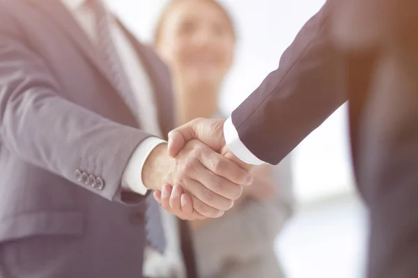 Closeup of handshake of business partners — Stock Photo, Image