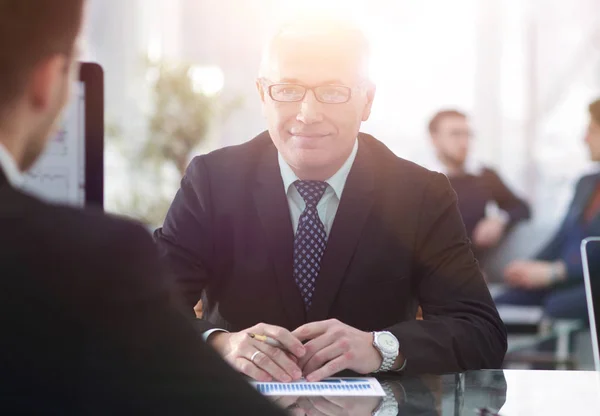 project Manager conducts an interview with a new employee