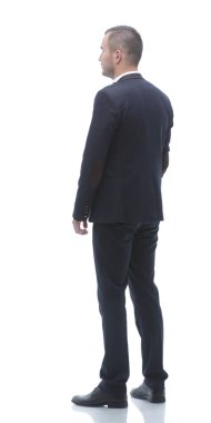 başarılı bir iş adamı, yan view.portrait.