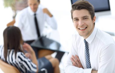 closeup.Young çalışan şirket