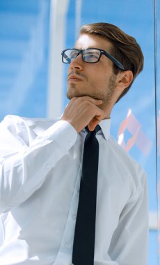 yakın çekim. Genç bir işadamı hayalleri