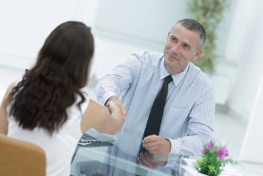 closeup.Handshake Yöneticisi ve istemci