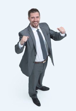 içinde tam growth.the görünümünden top.happy iş adamı