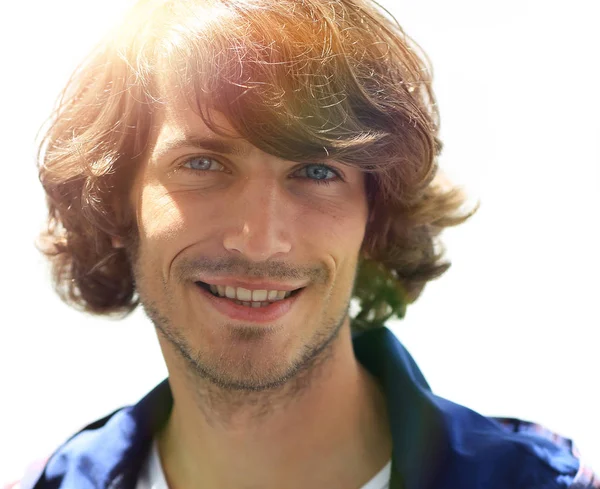 Retrato. cara elegante em uma camisa xadrez. close-up . — Fotografia de Stock