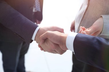 closeup.Handshake iş adamları