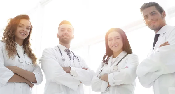 Closeup.a grupo de médicos . — Fotografia de Stock