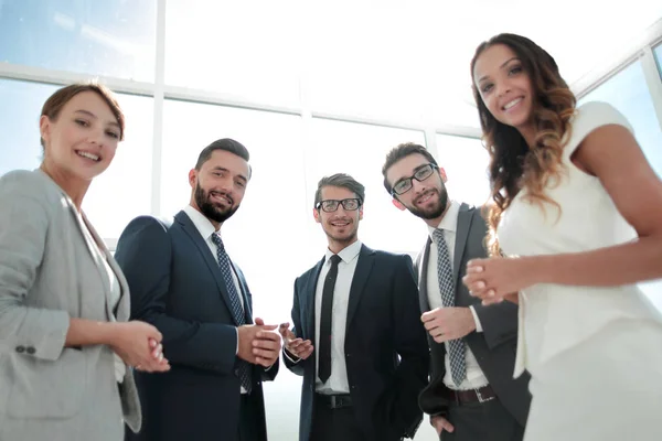 Close up.business team standing in the office — Stock Photo, Image