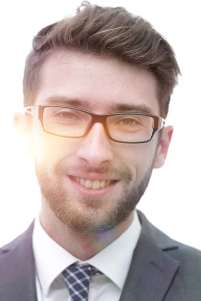 Businessman wearing glasses and a business suit — Stock Photo, Image