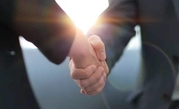 Business handslag, Grattis eller partnerskap koncept. — Stockfoto