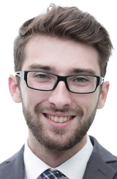 Hombre de negocios con gafas y un traje de negocios — Foto de Stock