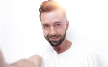 closeup.Happy genç adam