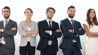 üst üste ofiste iş takım ayakta