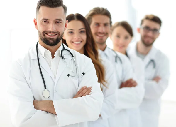 Close seup .group of medical workers — стоковое фото