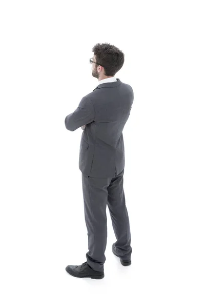 Successful businessman looking forward. side view — Stock Photo, Image