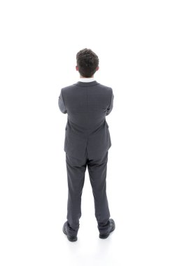 iş adamı dört gözle. Arkadan Görünüm