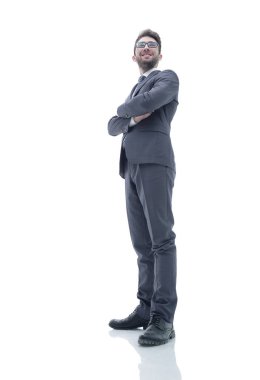 takım elbise ve kravat emin iş adamı.