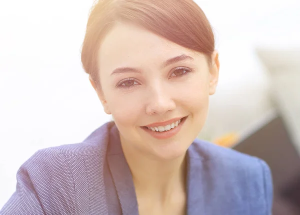 Closeup portrait of a female psychologist in her private office — Stock Photo, Image