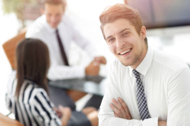 closeup.Young çalışan şirket