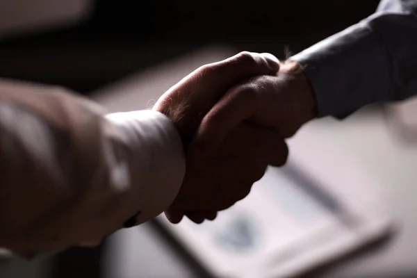 Close up.handshake of two business people. — Stock Photo, Image