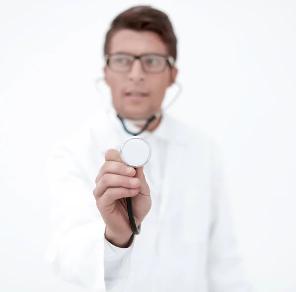 Ärzte einen Therapeuten mit Stethoskop — Stockfoto