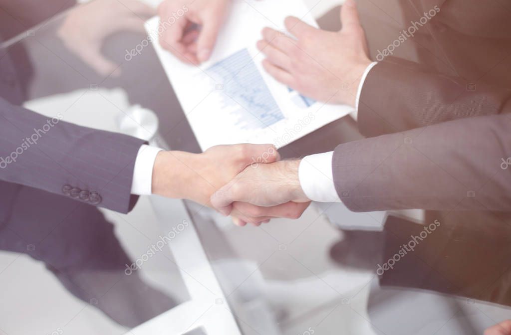 Business men making handshake. Business concept.