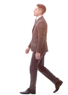 Executive iş adamı ileriye güvenle hareket ediyor