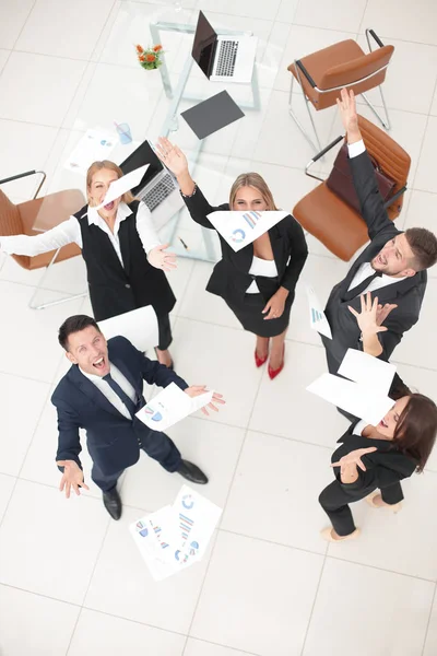 Nézd a top.business csapat, dobott a munka documents.t — Stock Fotó