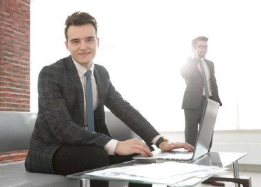 iş concept.determined genç işadamı