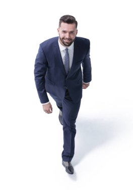 Kendine güvenen işadamı ileri gider