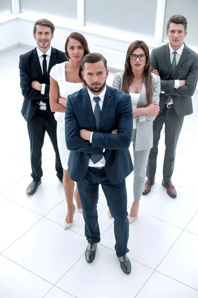 Businessman and business team standing together — Stock Photo, Image