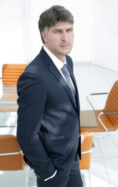 yakın çekim. Dost başarılı bir iş adamı. Boşluk ile fotoğraf