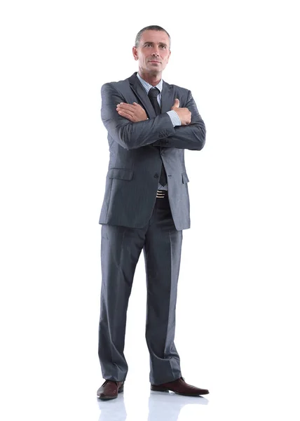 Retrato em pleno crescimento. bem sucedido sorridente empresário . — Fotografia de Stock