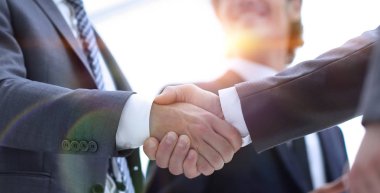 closeup.Handshake iş adamları