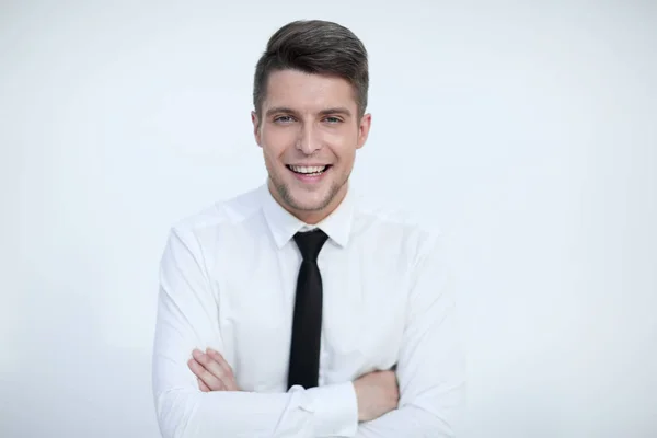 Joven sonriendo a la cámara, vertical — Foto de Stock