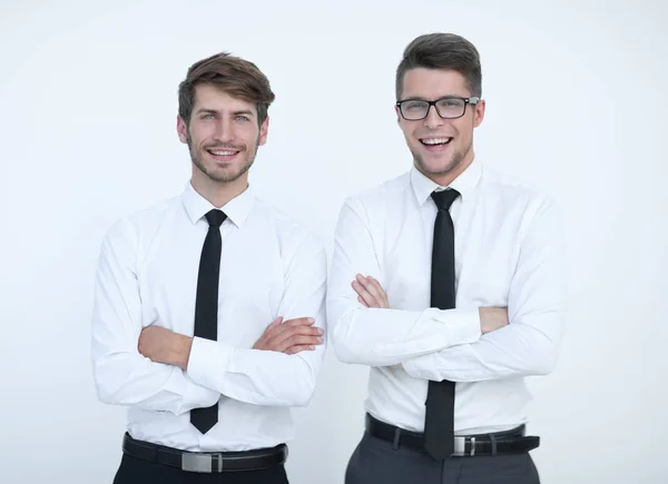 Twee mannen staan in het kantoor — Stockfoto