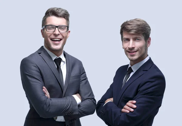 Deux hommes d'affaires souriants — Photo