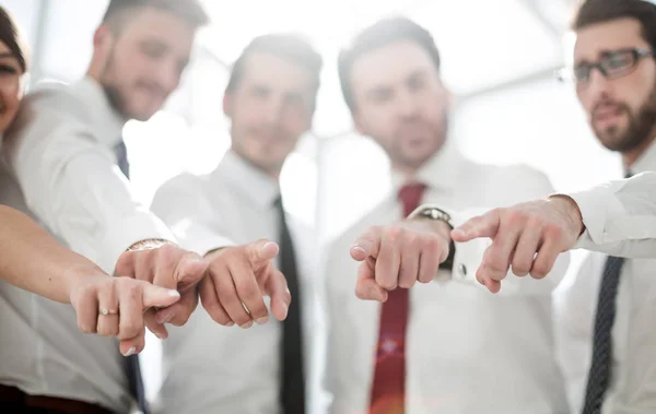 Close Modern Business Team Wijzend Naar You Concept Van Keuze — Stockfoto