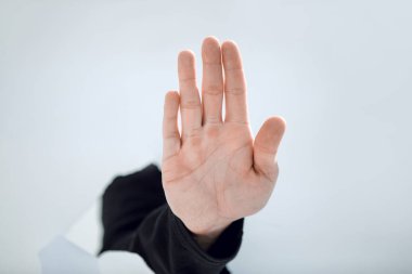 Ok jest gösterilen up.hand işadamı kapatmak.
