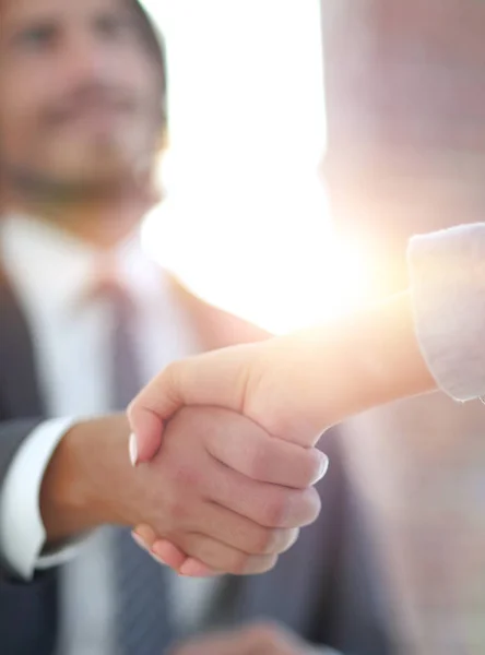 Business partnerskapsmöte konceptet siluett och filter solen — Stockfoto